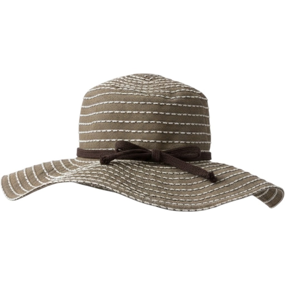 Scala Collezione Womens Wide Brim Sun Hat Olive Green Striped Straw Style Bow
